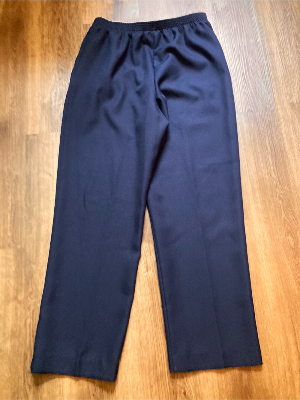 Alfred Dunner Nice Navy Blue Elastic Waistband Pants 10